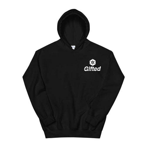Black Embroidered Gifted Hoodie