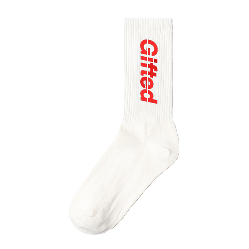 White/ Red Gifted Socks